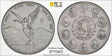 2018-Mo Onza Libertad Ag - Antiqued SP70
