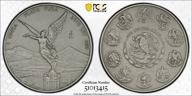 2018-Mo Onza Libertad Ag - Antiqued SP70