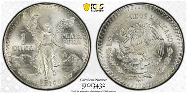 1988-Mo Onza Libertad Ag MS67