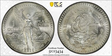 1988-Mo Onza Libertad Ag MS66
