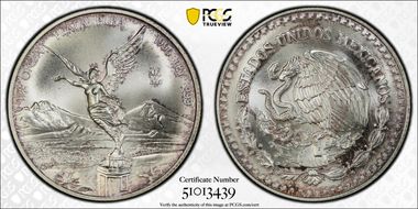 1996-Mo 1/2 oz Libertad Ag MS68