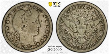 1896-S 25C VG8