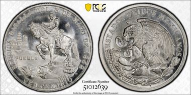 (1962)-Mo Medal Grove-800a Ag Cinco de Mayo MS67