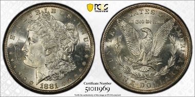 1881-S $1 MS63