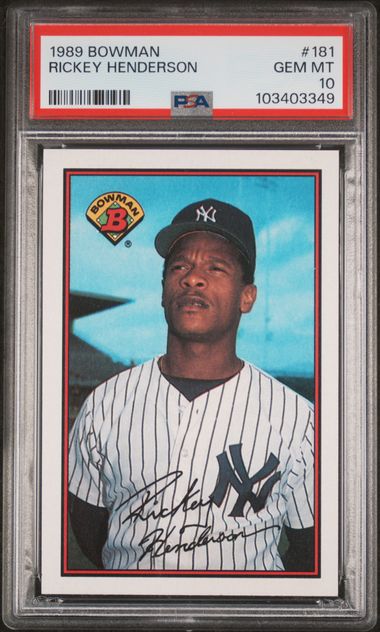 1989 Bowman #181 Rickey Henderson front