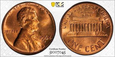 1964-D 1C MS67RD
