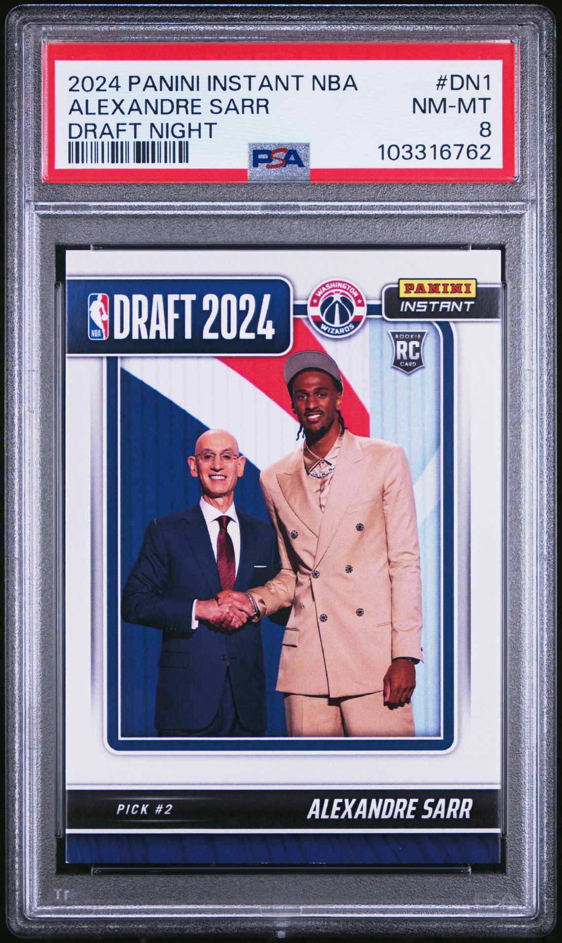 2024 Panini PANINI INSTANT NBA DRAFT NIGHT #DN1 Alexandre Sarr front