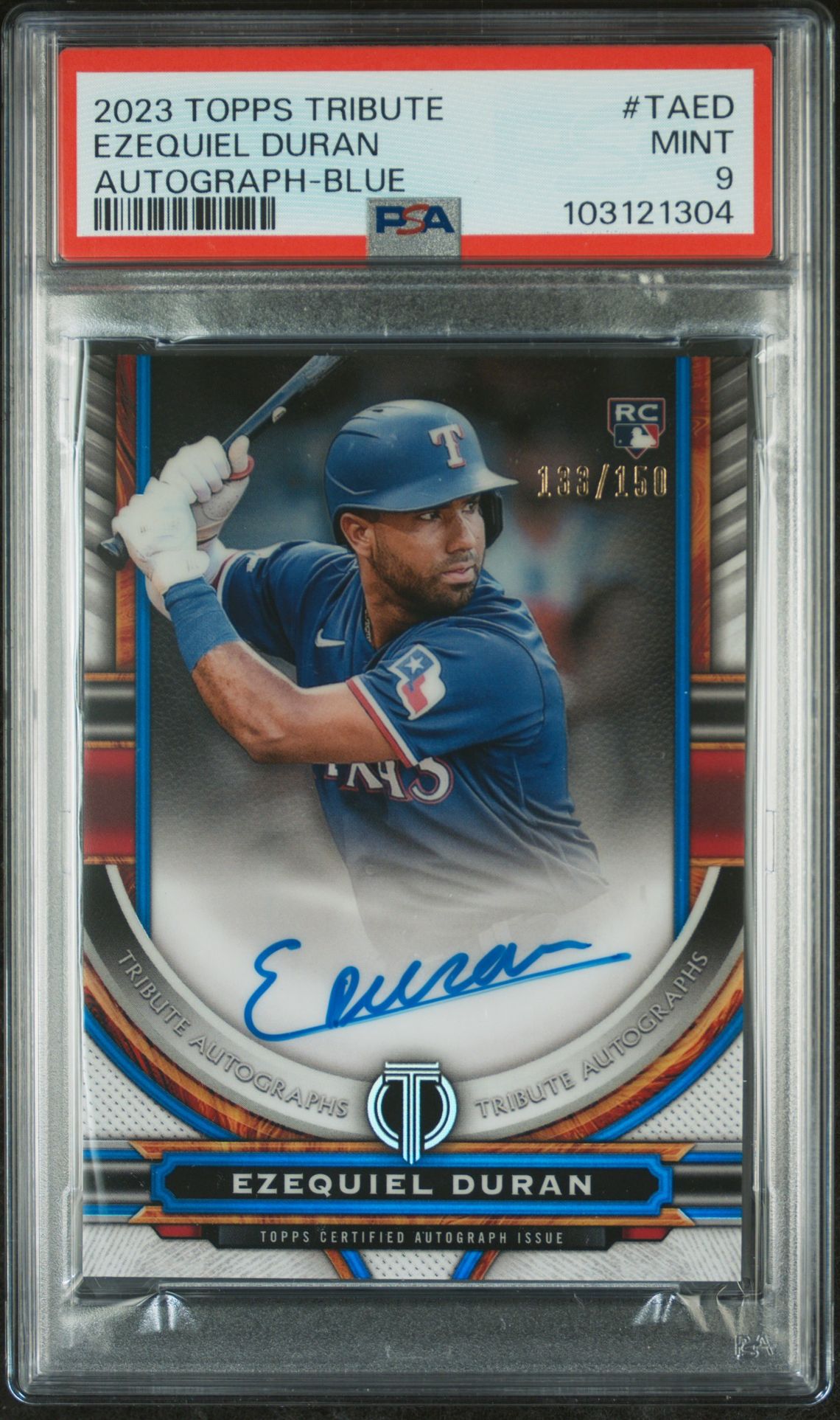 2023 Topps TOPPS TRIBUTE TRIBUTE AUTOGRAPH BLUE #TAED Ezequiel Duran front