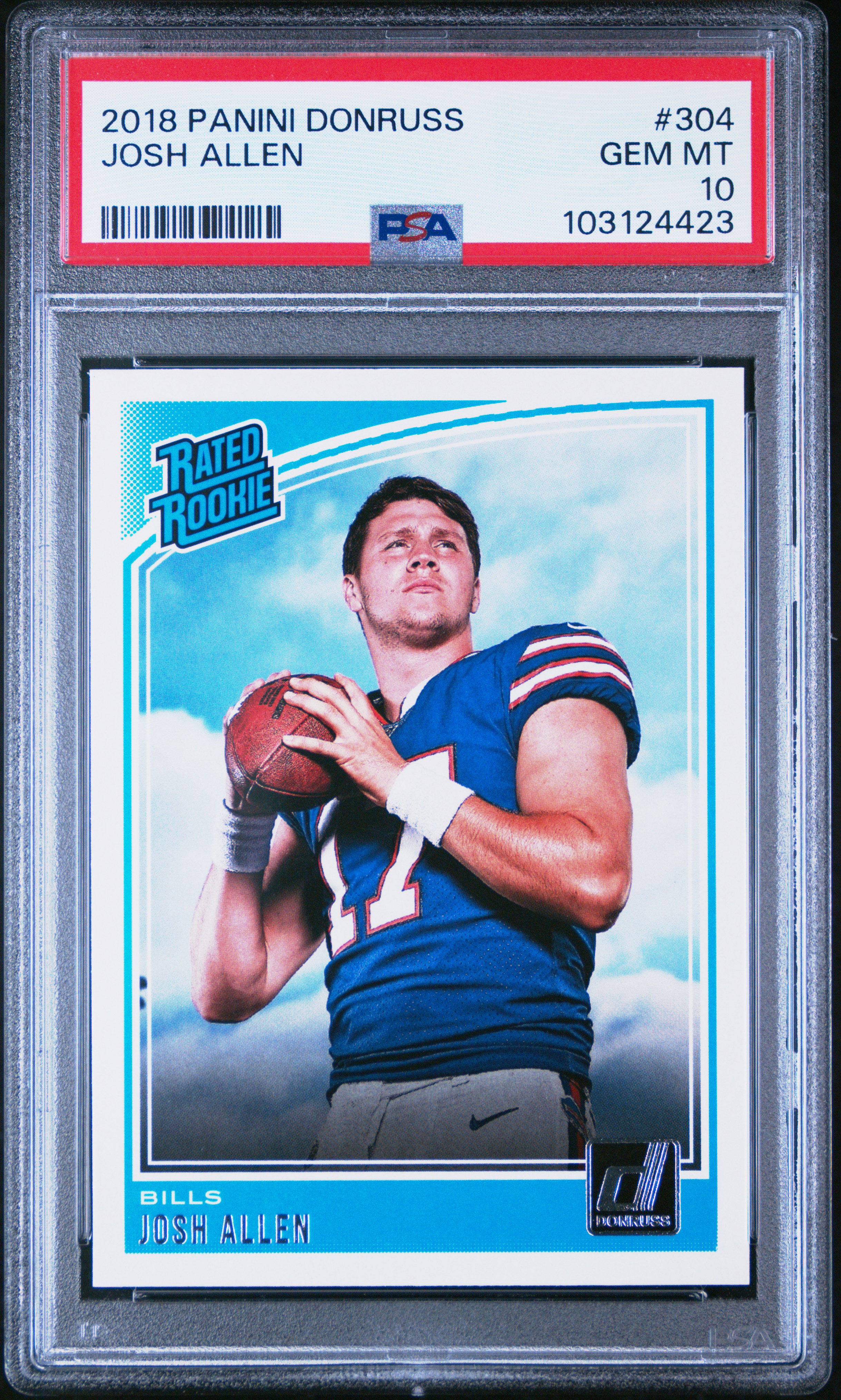 2018 Panini Donruss Josh Allen #304 Gem Mt 10 front