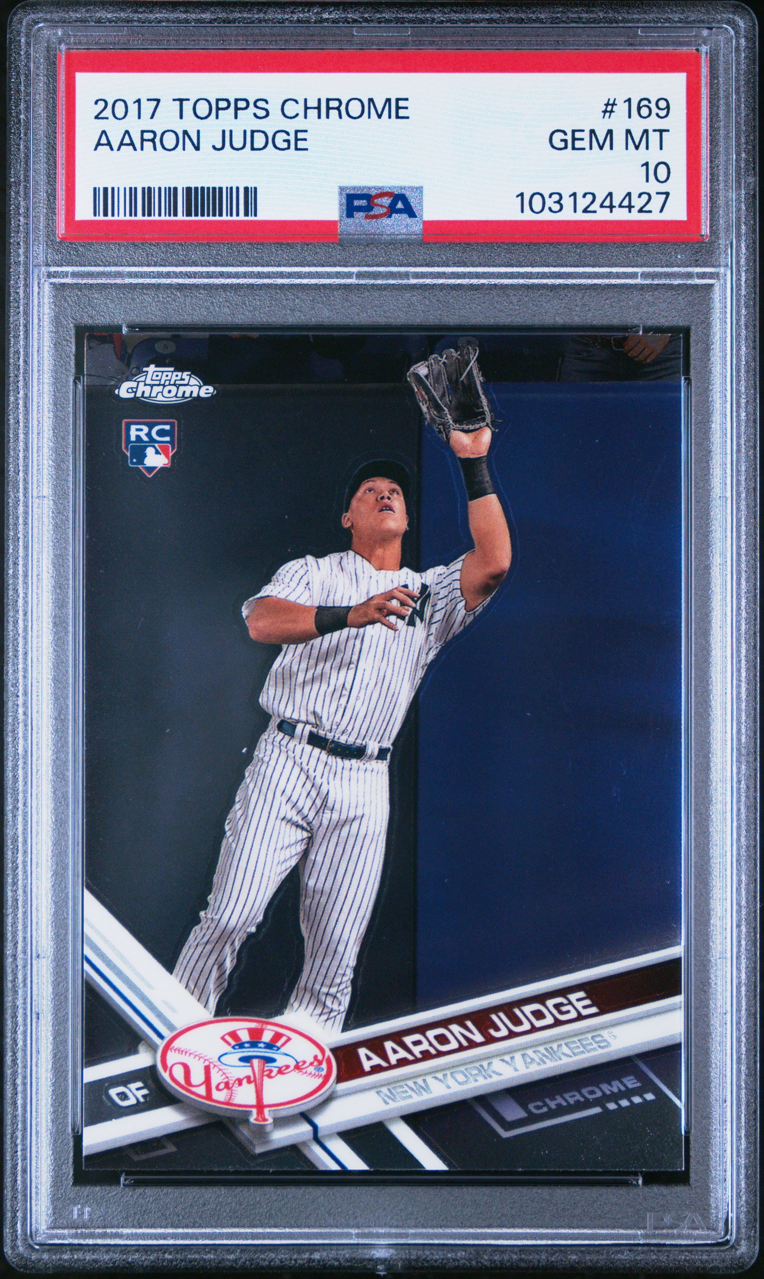 2017 Topps Chrome Aaron Judge #169 Gem Mt 10 front
