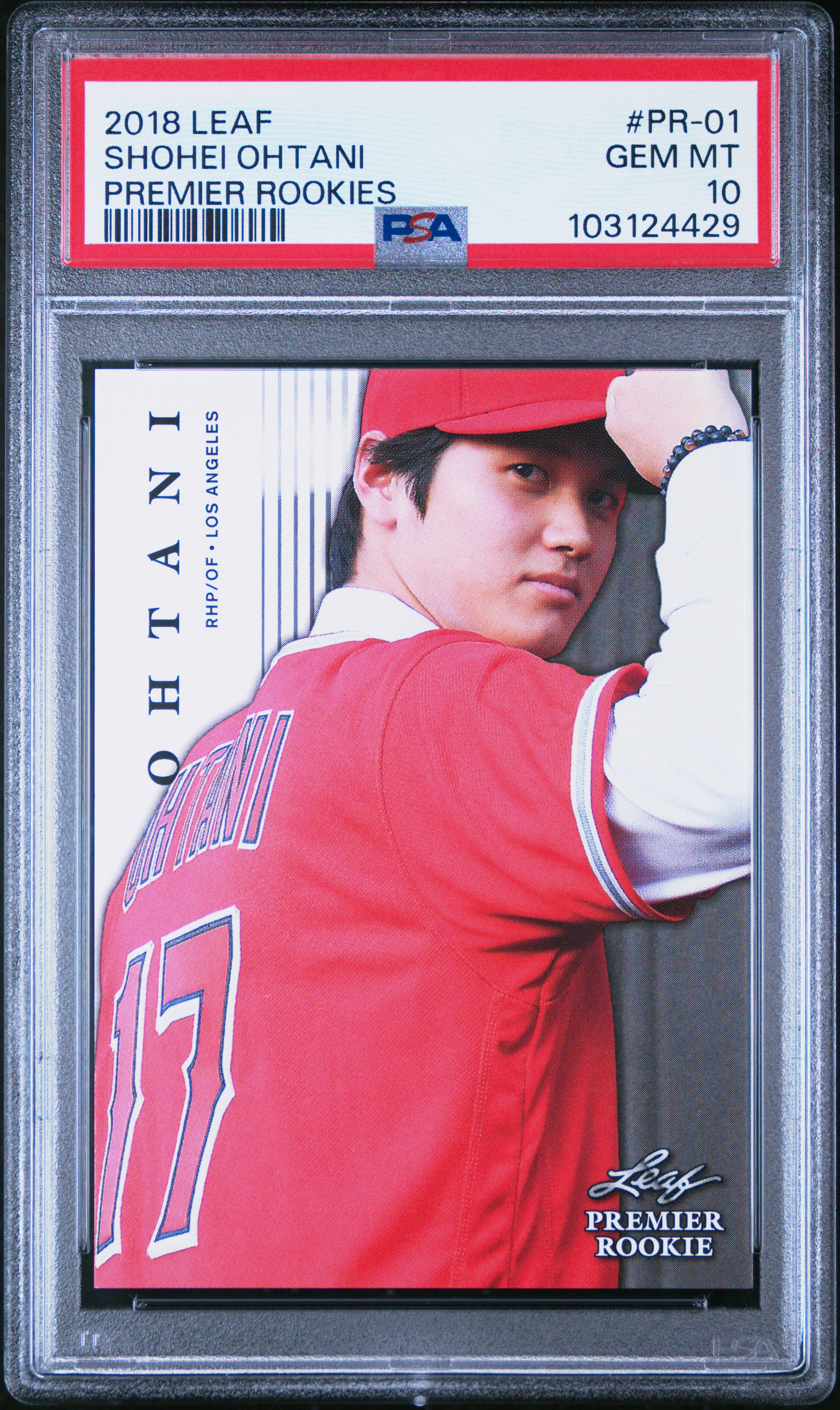2018 Leaf Premier Rookies Shohei Ohtani #Pr-01 (Premier Rookies) Gem Mt 10 front