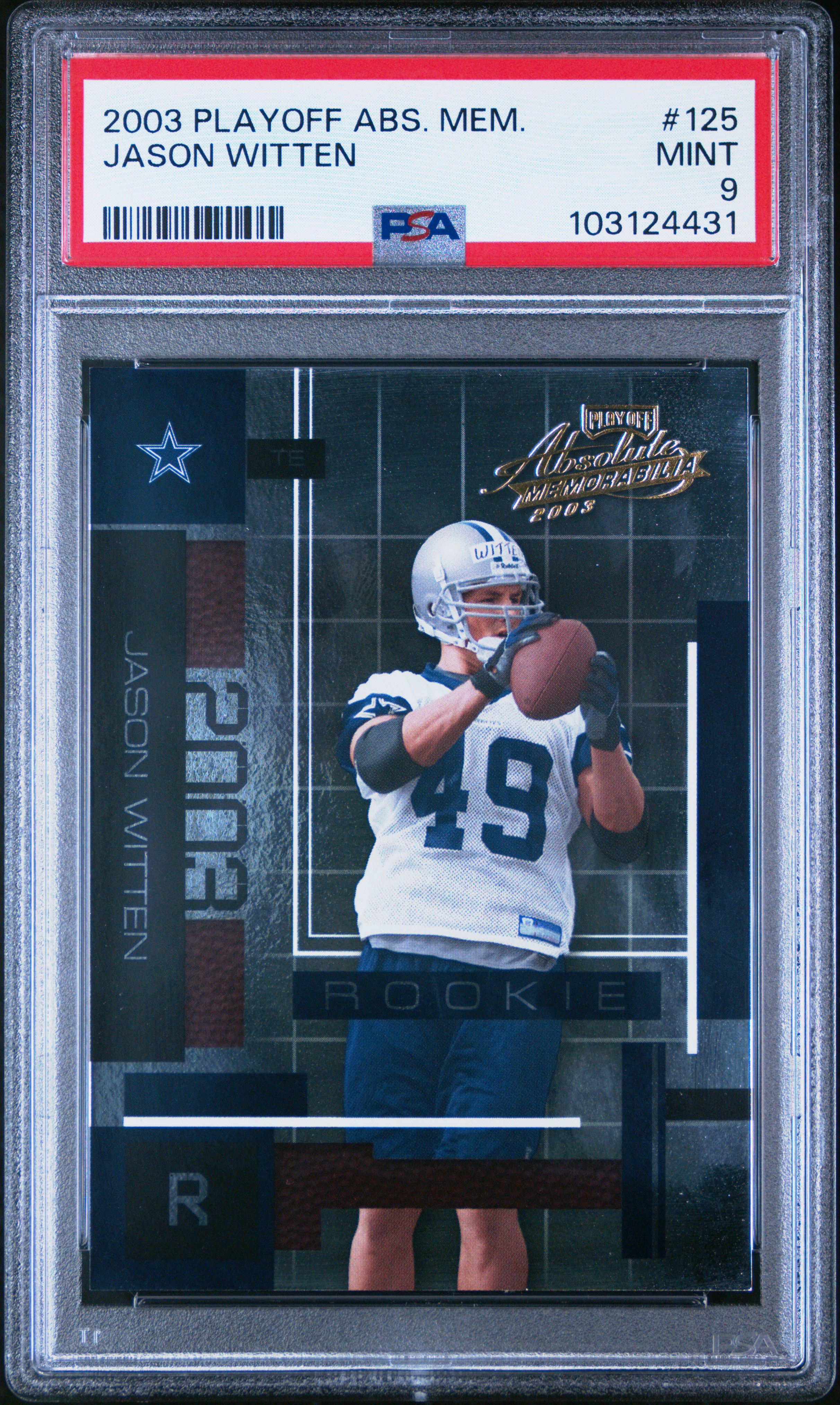 2003 Playoff Absolute Memorabilia Jason Witten #125 Mint 9 front