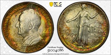 1936 50C Lynchburg MS67+