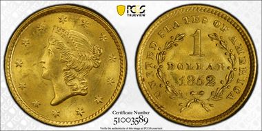 1852 G$1 MS64+