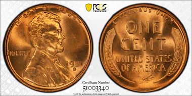 1951-D 1C OMM FS-512 MS65RD