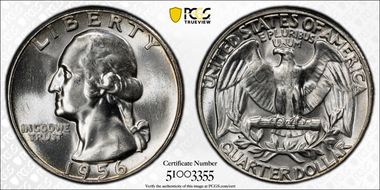 1956 25C Type B Reverse, FS-901 MS65