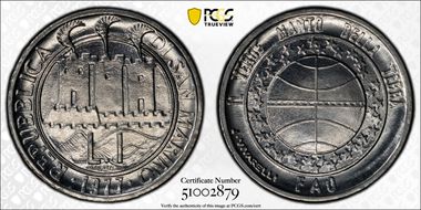 1977 Lira KM-63 F.A.O. MS69