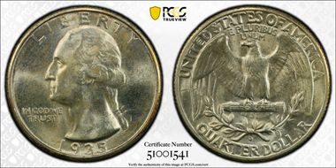 1935-D 25C MS64