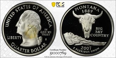 2007-S 25C Montana Silver PR70DCAM