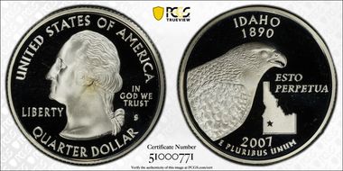 2007-S 25C Idaho Silver PR69DCAM