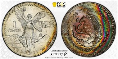 1985-Mo Onza Libertad Ag MS65