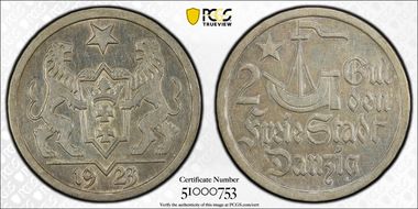 1923 2 Guld KM-146  Ag N1