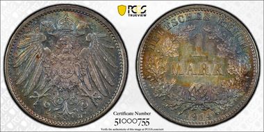 1914-D Mark J-17 Ag MS62