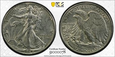 1942 50C AU53