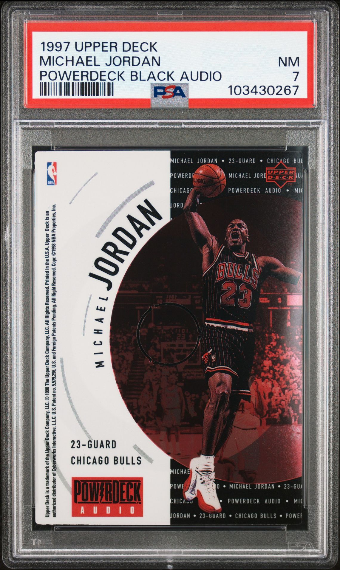 1997 Upper Deck Michael Jordan (Powerdeck Black Audio) Nm 7 front