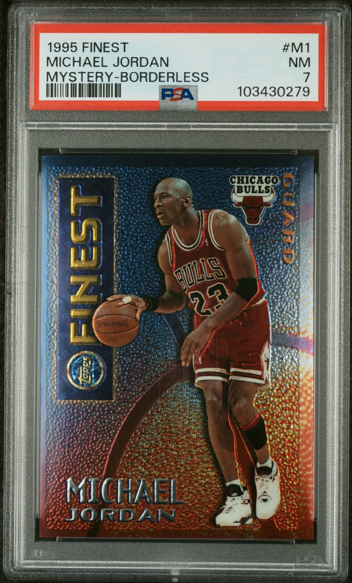 1995 Finest Mystery Michael Jordan #M1 (Mystery-Borderless) Nm 7 front
