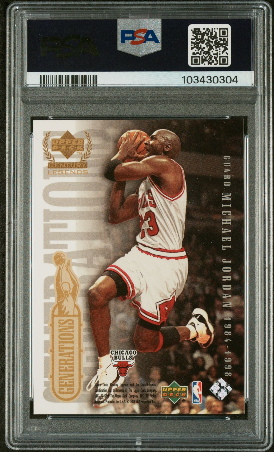 1999 Upper Deck Century Legends Generations K.bryant/M.jordan (Generations) Ex-Mt 6 back