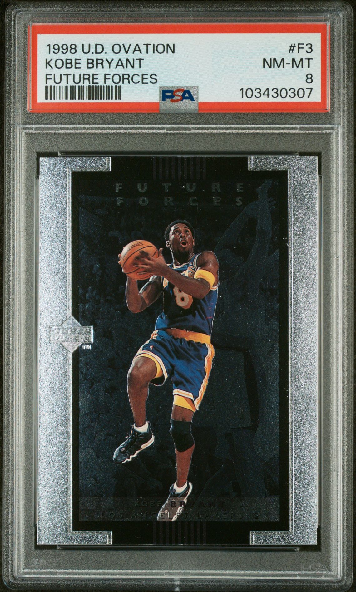 1998 Upper Deck Ovation Future Force Kobe Bryant #F3 (Future Forces) Nm-Mt 8 front