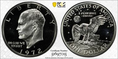 1972-S $1 Silver PR69CAM
