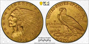 1914 $2.50 MS62