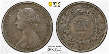 1864 1C Short 6 Blundered Legend E:D: N1BN