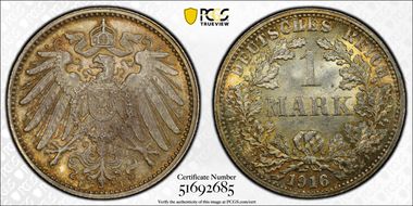 1916-F Mark J-17 MS64