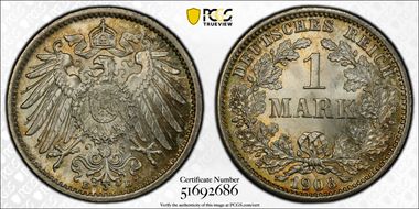 1908-D Mark J-17 MS66