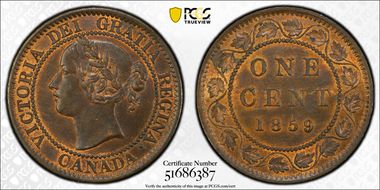 1859 1C Narrow 9 MS62BN