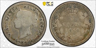 1858 5C Large Date RP2 F12