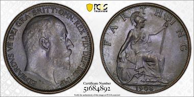 1908 1/4D S-3992 Blackened finish MS65