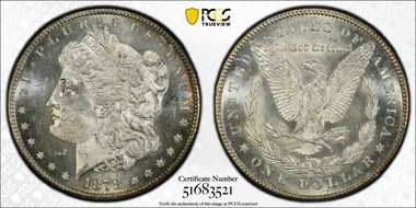 1878-S $1 MS64