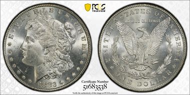 1883 $1 MS64