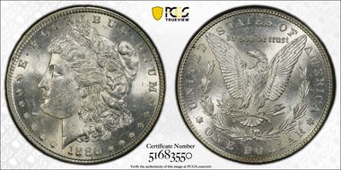 1886 $1 MS62
