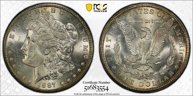 1887-S $1 MS62