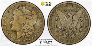 1893-S $1 VG8