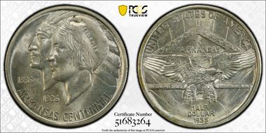 1935 50C Arkansas MS65