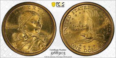 2000-P SAC$1 Wounded Eagle, FS-901 MS64