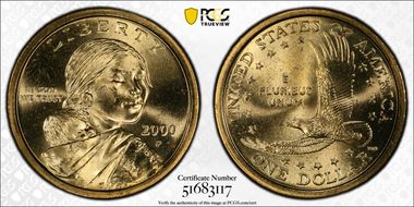 2000-P SAC$1 Wounded Eagle, FS-901 MS65