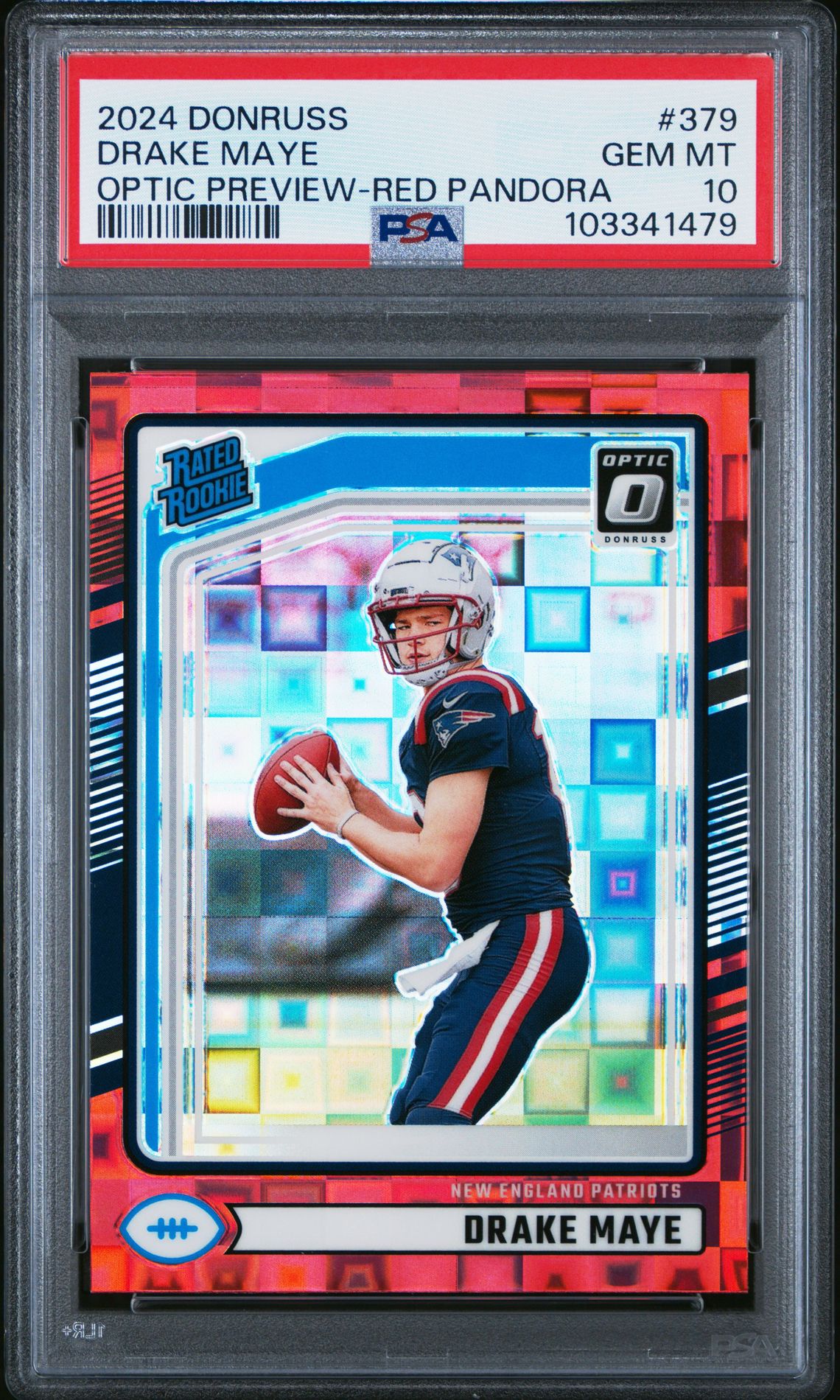 2024 Panini PANINI DONRUSS OPTIC PREVIEW-PINK #379 Drake Maye front