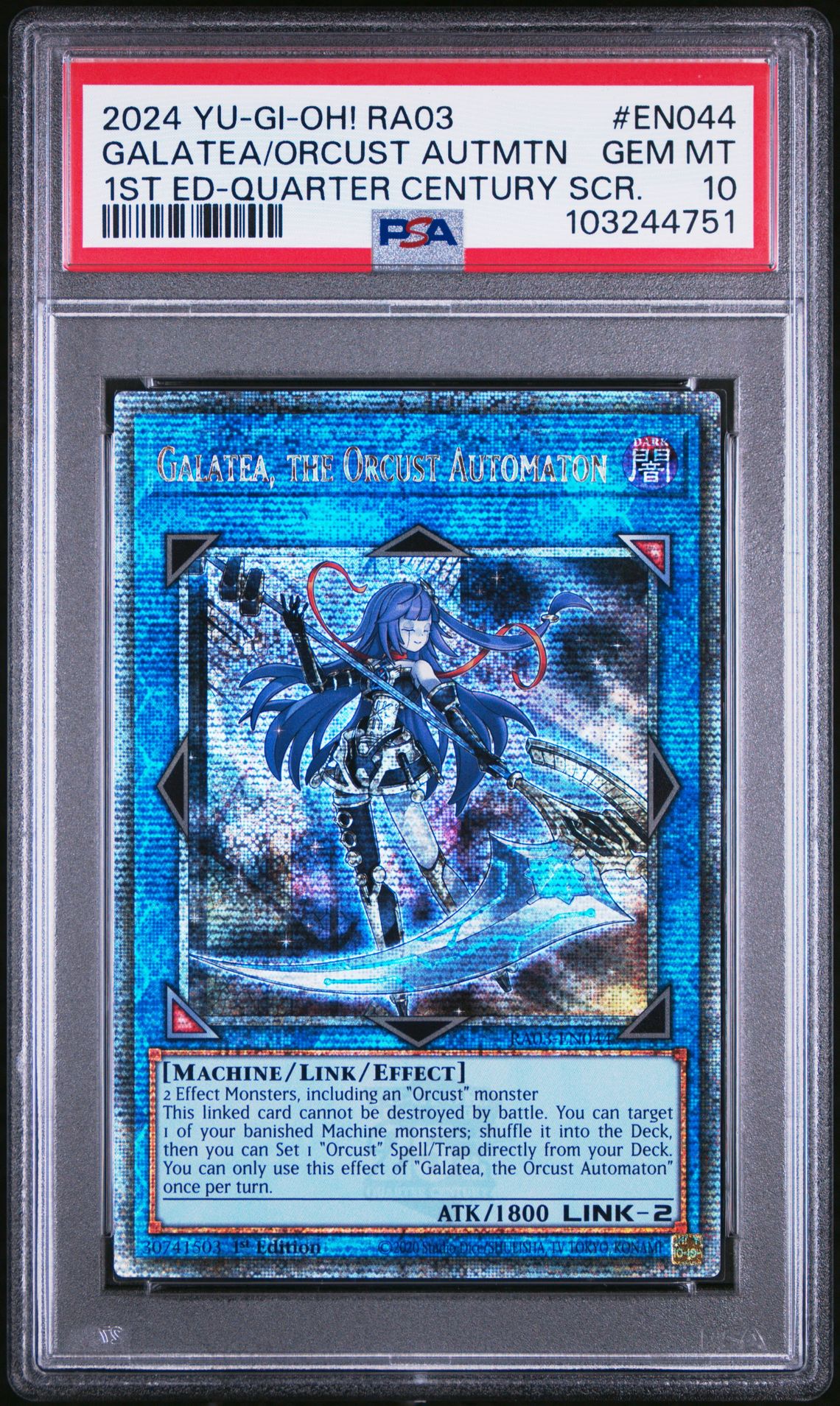 2024 Yu-Gi-Oh! YU-GI-OH! RA03-QUARTER CENTURY BONANZA 1ST ED-QUARTER CENTURY SCR. #EN044 Galatea/Orcust Autmtn front